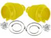 Paruzzi nummer: 1460 Aandrijfashoes Copolymer deelbaar geel (per paar) 
alle luchtgekoelde voertuigen met pendelas 