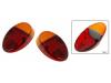 Paruzzi nummer: 645 Achterlicht lens europees oranje/rood B-kwaliteit (per paar)
Kever 1300-1500 t/m 7.1967 
Kever 1200 8.1961 t/m 7.1973 