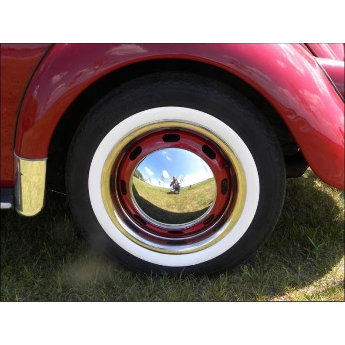 White Walls including stainless steel rims (4 pieces)