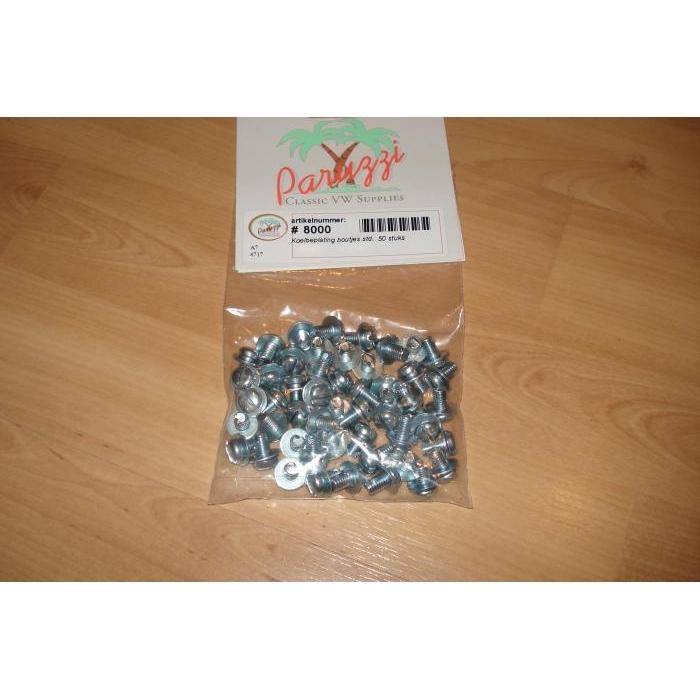 Galvanized shroud screws with locator point and fixed washer (50 pieces)