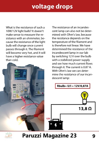 voltage drops