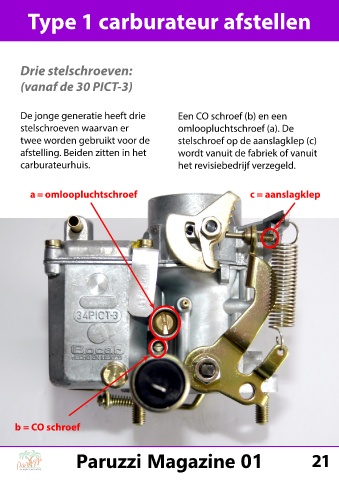 type 1 carburateur afstellen