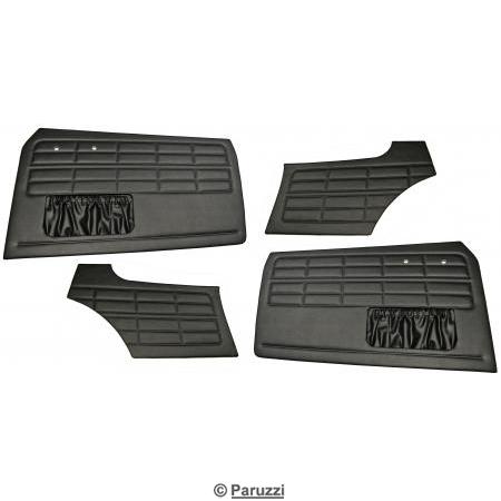 Door and rear panels black vinyl (4-part)