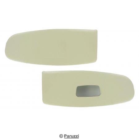 Sun visors white with mirror (per pair)