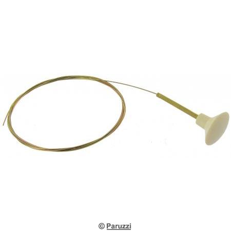 Engine and trunk lid cable with a ivory knob