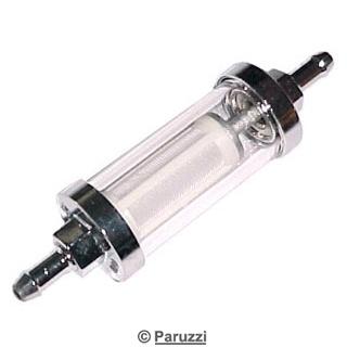 Fuel filter for carburetor engines chrome