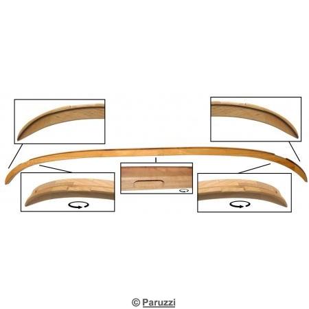 Wooden hood frame center beam