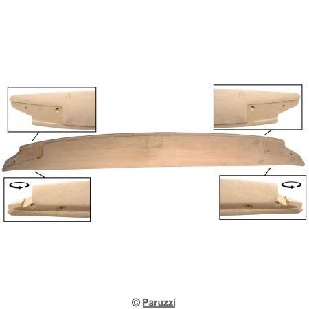 Wooden hood frame front beam