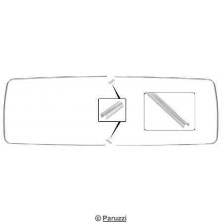 Central side window molding aluminum without vent window