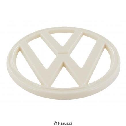 Nose emblem `VW` pastel white ( 184 mm)