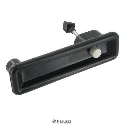 Cabinet door handle black with a silver beige botton (each)