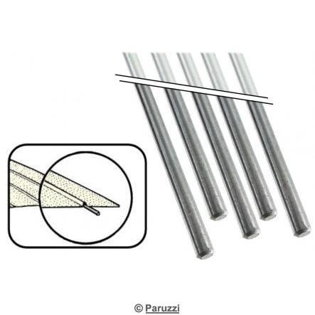 Files tendeurs/baleines 3,95 x 1530 mm pour ciel de toit/garniture de pavillon (5 pices)