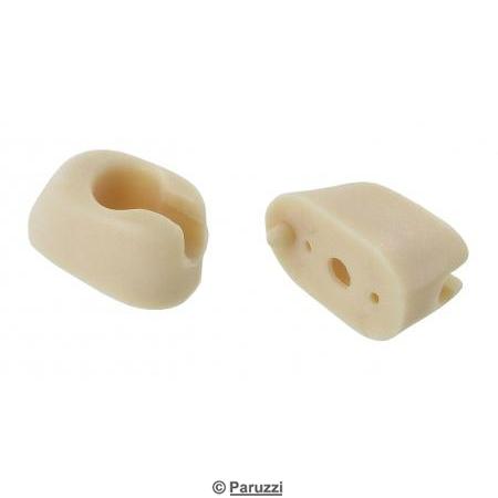 Supports pour pare-soleil blanc cass, la paire
