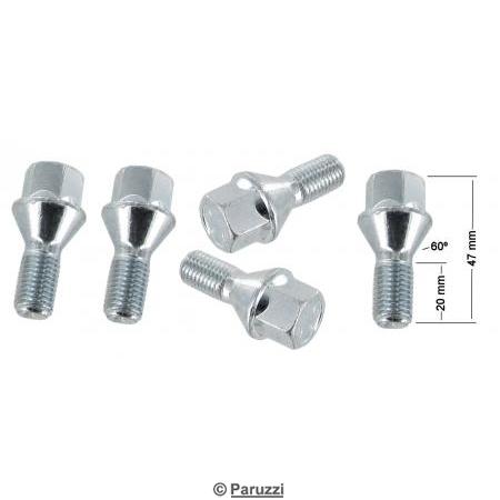 Wheel bolts galvanized (5 pieces)