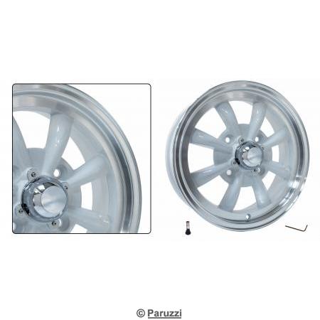 EMPI 8-spoke alumiinivanne, valkoinen (kpl)