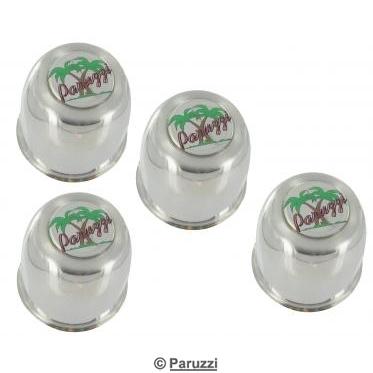 Polished aluminum center caps with `Paruzzi` emblem (4 pieces)