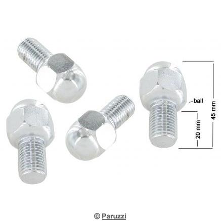 Boulons standards chroms de jante/roue (4 pices)
