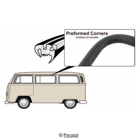 Central side window seal deluxe with vent window