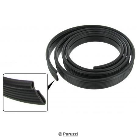 Schuifdeurrail-cover rubber bies (per stuk)
