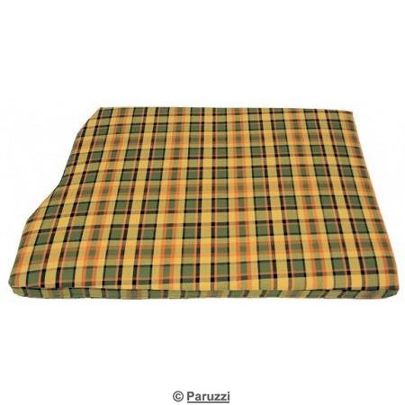 Engine mattresscover, 1210 mm wide, chequered yellow/green/orange