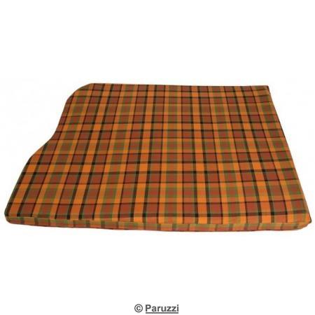 Motorruimte matras hoes, 1210 mm breed, geruit oranje/geel/groen
