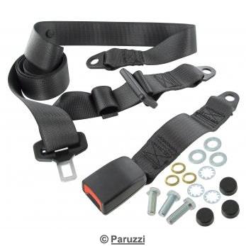 Static 3-point seat belt black (each)