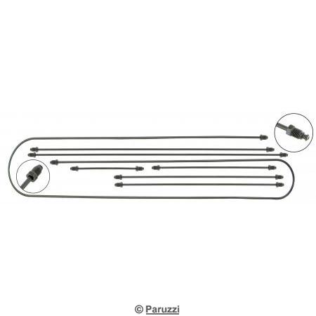 Jeu de tuyaux de frein pour systme de freinage  double circuit, en 7 pices
