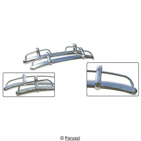 Conjunto pra-choques com barres de proteo, Inox polido