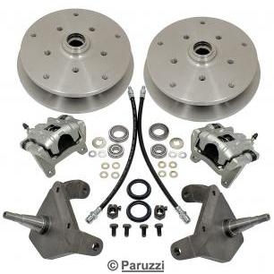 Dropped spindle front disc brake kit