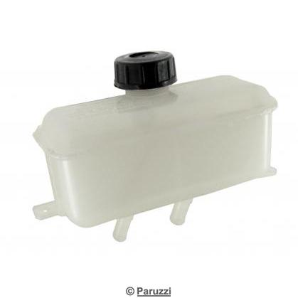 Brake fluid reservoir for a dual brake circuit A-quality