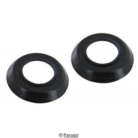 Window or door handle escutcheons black (per pair)