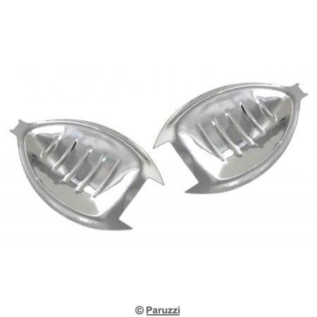 Coquilles en inox de poigne porte/contre-poigne, la paire
