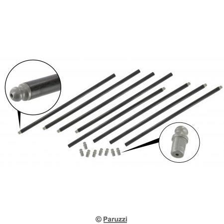 Heavy Duty chroommolybdeen blank end stoterstangen (8 stuks)
