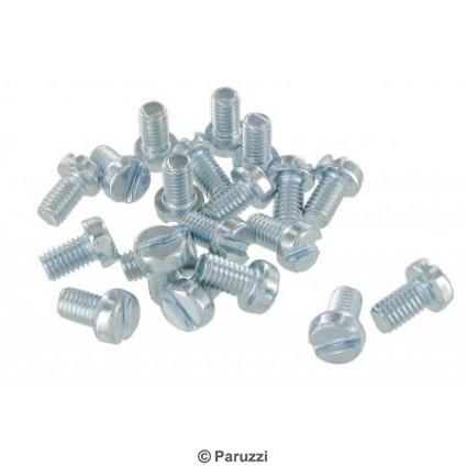 Flat head M6 slotted screw (20 pieces)