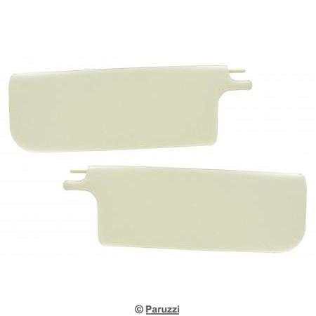 Sun visors white without mirror (per pair)