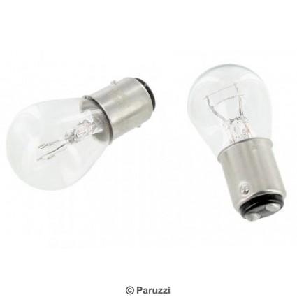 Lmpada combinada de farolim com luz de travo ou indicador de mudana de direo com luz lateral 12V (par) 