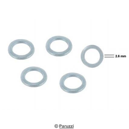 Wheelnut rings (chrome) (5 pieces)