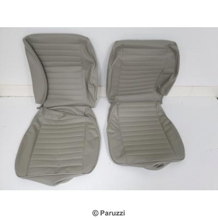 Bucket seat upholstery set basketweave grey