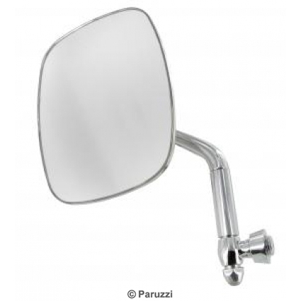 Stainless steel exterior mirror left