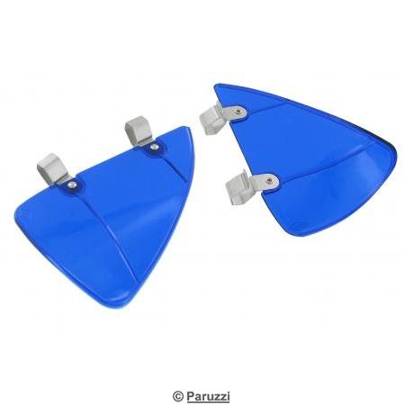 Vent window wind deflector bleu transparent (per pair)