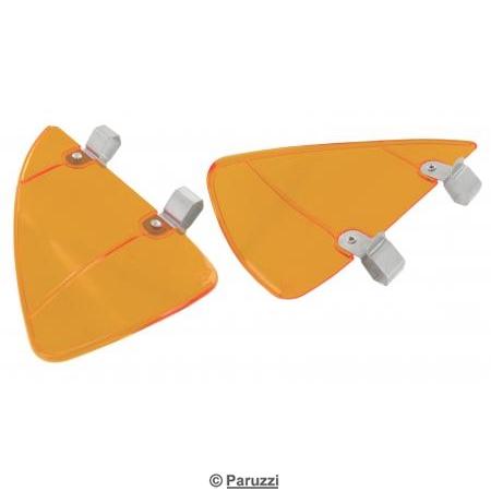 Dflecteur de vent, orange transparent (la paire)
