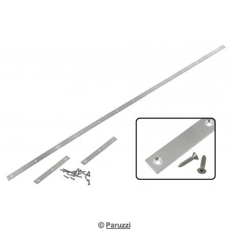 Aluminum front window frame seal inserts including screws (3-part)