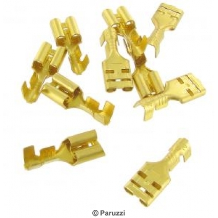 Uninsulated female spade connectors without locking barb (10 pieces)