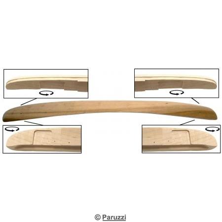 Wooden hood frame front beam