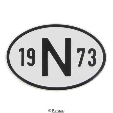 Chapa de nacionalidade: N 1973