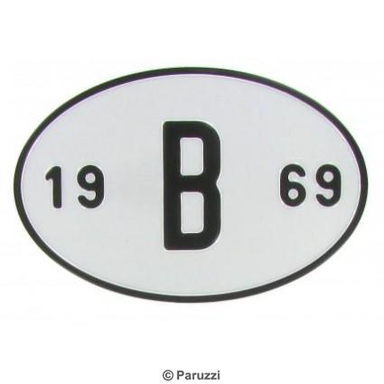 Chapa de nacionalidade: B 1969