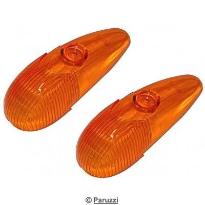 Vitres de clignotant orange, la paire
