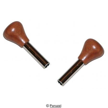 Rose wood door pull locks (per pair)