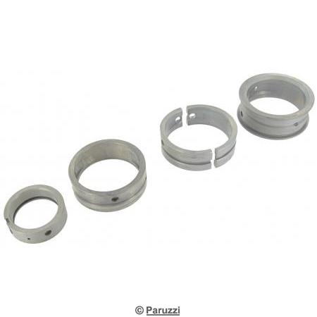 Main bearings with standard thrust steel-backed