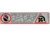 Paruzzi number: 76164 Fan Warning Sticker